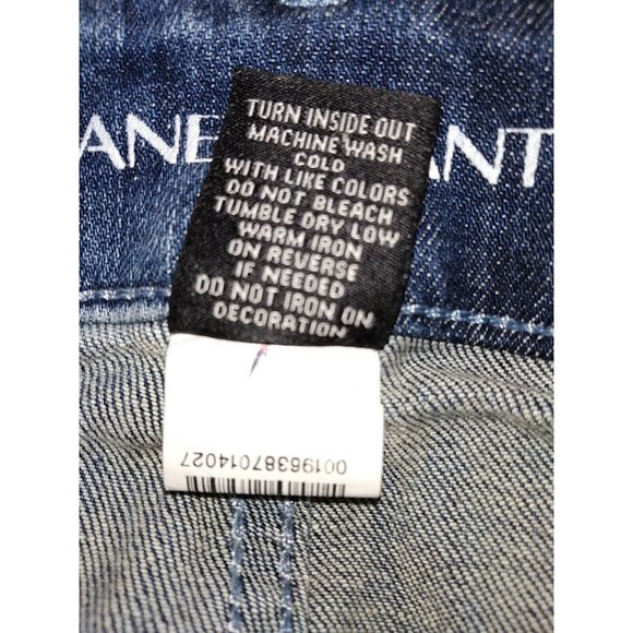LANE BRYANT 18R Medium Wash Distressed Straight Leg Jeans 30" inseam - Picture 4 of 6